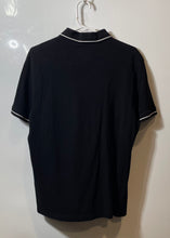 Load image into Gallery viewer, Armani Exchange Mens Black Short Sleeve Button Front Collared Polo Shirt Size L