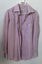 Load image into Gallery viewer, Monsoon Rain Mens Pink Plaid Long Sleeve Spread Collar Dress Shirt Size 16.5