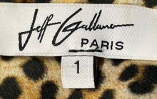 Load image into Gallery viewer, Jeff Gallano Paris Womens Multicolor Cheetah Print Dolman Sleeve Blouse Top Sz 1