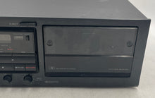 Load image into Gallery viewer, Kenwood KX-69W Black Stereo Dual Tape Home Audio Double Cassette Deck Not Tested