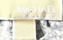 Load image into Gallery viewer, Michael Kors Womens Black White Floral Printed Blouse Top Size 1X