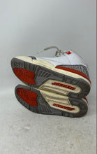 Load image into Gallery viewer, Nike Kids Air Jordan 3 Retro FQ9174-121 White Gray Red Sneaker Shoes Size 12C