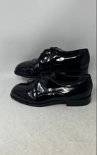 Load image into Gallery viewer, Vito Rufolo Mens Black Patent Leather Lace-Up Derby Dress Shoes Size 9