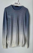 Load image into Gallery viewer, Bugatchi Mens Blue Ombre Wool Long Sleeve Knitted Pullover Sweater No Size