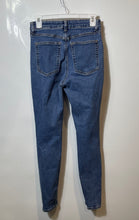 Load image into Gallery viewer, H&M Womens Blue Denim Medium Wash Regular Fit Whiskered Skinny Leg Jeans Size 8
