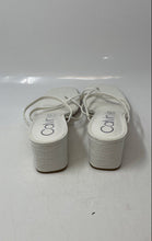 Load image into Gallery viewer, Calvin Klein Womens White Leather Open Toe Slip-On Slide Sandals Size 8.5 M