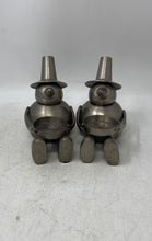 Load image into Gallery viewer, Set Of 2 Pcs Eddie Bauer Home Snowman Brushed Steel Votive Candle Holder