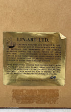 Load image into Gallery viewer, Vintage Lin-Art LTD. Japanese Chokin Samurai Dancer Art Picture Frame