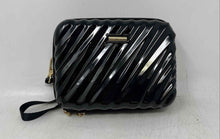 Load image into Gallery viewer, Marcy Mckenna Womens Black Wrist Strap Zip-Around Lined Cosmetic Makeup Bag