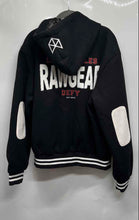 Load image into Gallery viewer, Rawgear Mens Black Embroidered Long Sleeve Hoodie Varsity Jacket Size M With Tag