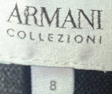 Load image into Gallery viewer, Armani Collezioni Womens Black Flat Front Back Zip Straight & Pencil Skirt Sz 8