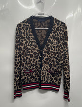 Load image into Gallery viewer, Tommy Hilfiger Womens Multicolor Animal Print Long Sleeve Cardigan Sweater Sz M