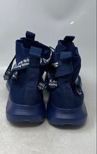 Load image into Gallery viewer, Furuian Do The Best Mens Blue White Lace-Up Mid Top Sneaker Shoes Size 13