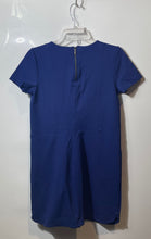 Load image into Gallery viewer, Banana Republic Womens Blue Short Sleeve Crew Neck Back Zip Shift Dress Size 6 P