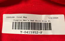 Load image into Gallery viewer, Champion Authentic Mens Red Short Sleeve Crew Neck Pullover T-Shirt Size XL