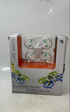 Load image into Gallery viewer, Sharper Image White Green Glow Stunt Remote Control Quadcopter Drone Not Tested