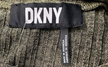 Load image into Gallery viewer, DKNY Womens Green Mock Neck Long Sleeve Cut Out Pullover Sweater Size L
