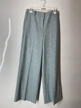 Load image into Gallery viewer, Ann Taylor Womens Blue Flat Front Slash Pocket Wide-Leg Dress Pants Size 4