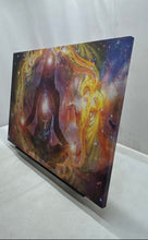 Load image into Gallery viewer, Cosmic Nebula Nirvana Chakra Multicolor Artwork Square Framed Print