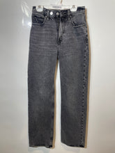 Load image into Gallery viewer, Abercrombie & Fitch Womens Black High-Rise Relaxed Straight Leg Jeans Size 24/00