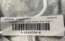 Load image into Gallery viewer, Converse Kids Gray Heather Long Sleeve Kangaroo Pocket Pullover Hoodie Size L