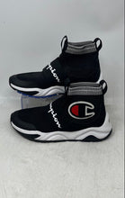 Load image into Gallery viewer, Champion Kids Rally Pro Black White Pull-On Sneaker Shoes Size 3.5