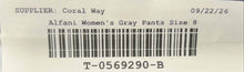 Load image into Gallery viewer, Alfani Womens Gray Flat Front Back Pockets Straight Leg Dress Pants Size 8