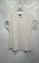 Load image into Gallery viewer, Banana Republic Womens Cream Split Neck Short Sleeve Pullover Blouse Top Size S