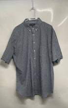 Load image into Gallery viewer, Beverly Hills Polo Club Mens Blue Gingham Short Sleeve Button-Up Shirt Size 3XLB