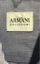 Load image into Gallery viewer, Authentic Armani Collezioni Mens Blue Printed Long Sleeves Dress Shirt Size 15