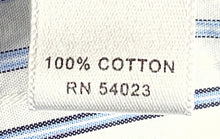 Load image into Gallery viewer, Banana Republic Mens White Striped Cotton Fitted Long Sleeve Dress Shirt Size L