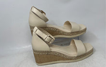 Load image into Gallery viewer, Vince Camuto Womens Jefannah Beige Leather Wedge Ankle Strap Sandals Size 8.5M