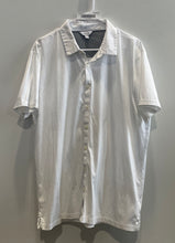 Load image into Gallery viewer, Calvin Klein Mens White Cotton Short Sleeve Slim Fit Button-Up Shirt Size XL