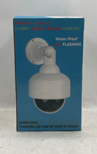 Load image into Gallery viewer, White Waterproof LED Flashing Portable Dummy Speed Dome Camera Not Tested