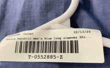 Load image into Gallery viewer, Banana Republic Mens Blue Long Sleeves Slim Fit Button-Up Shirt Size Medium