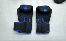 Load image into Gallery viewer, RDX Black Blue Sport Equipment Helmet Gloves & Shin Guards Boxing Protective Set