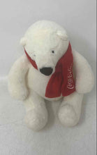 Load image into Gallery viewer, Vintage Coca -Cola White Collectible Polar Bear Plush Toy Wearing Red Scarf