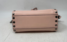 Load image into Gallery viewer, Roberta M Womens Pink Faux Leather Charm Studded Inner Pocket Satchel Handbag