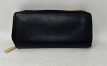 Load image into Gallery viewer, Michael Kors Womens Black Leather Card Holder ID Window Zip-Around Wallet