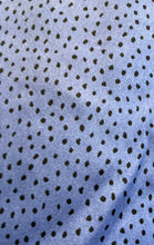 Load image into Gallery viewer, Zara Womens Blue Spotted Print Long Sleeve Sweetheart Neck Cropped Top Size M