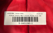 Load image into Gallery viewer, Pierre Cardin Mens Black Notch Lapel Single Breasted One-Button Blazer Size 38R