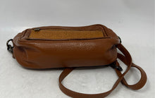 Load image into Gallery viewer, Valentina Flore Womens Brown Leather Woven Detail Adjustable Strap Crossbody Bag