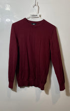 Load image into Gallery viewer, H&M Womens Red Knitted Crew Neck Long Sleeve Pullover Sweater Size Small