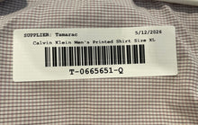 Load image into Gallery viewer, Calvin Klein Mens Pink Printed Slim Fit Stretch Wrinkle Free Dress Shirt Size XL
