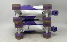 Load image into Gallery viewer, Gonex Unisex Kids Purple White Light Up Wheels Roller Skates Size 4-7 With Box
