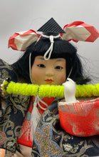 Load image into Gallery viewer, Black Hair Decorative Asian Japanese Warrior Doll Collection In Kimono Outfit