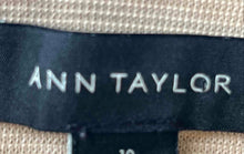 Load image into Gallery viewer, Ann Taylor Womens Beige Flat Front Straight Leg Pull-On Ankle Pants Size 10