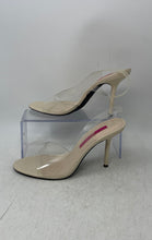 Load image into Gallery viewer, Zara Womens Clear Beige Stiletto Heel Slingback Sandals Size EUR 40