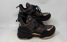 Load image into Gallery viewer, Michael Kors Womens Olympia Black And Bright Purple Sneaker Shoes Size 9M