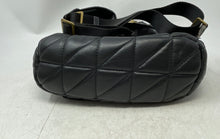 Load image into Gallery viewer, Zara Womens Black Gold Adjustable Shoulder Strap Quilted Backpack